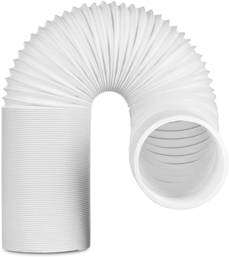 TURBRO Polypropylene Portable Air Conditioner Universal Exhaust Hose - 5 Inch Diameter, 78 Inch Length, Clockwise Thread, White - Image 1